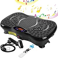 Plataforma Vibratoria- EVOLAND Máquina de Ejercicio Entrenamiento Masaje- Motor Silencioso y Altavoz Bluetooth con…